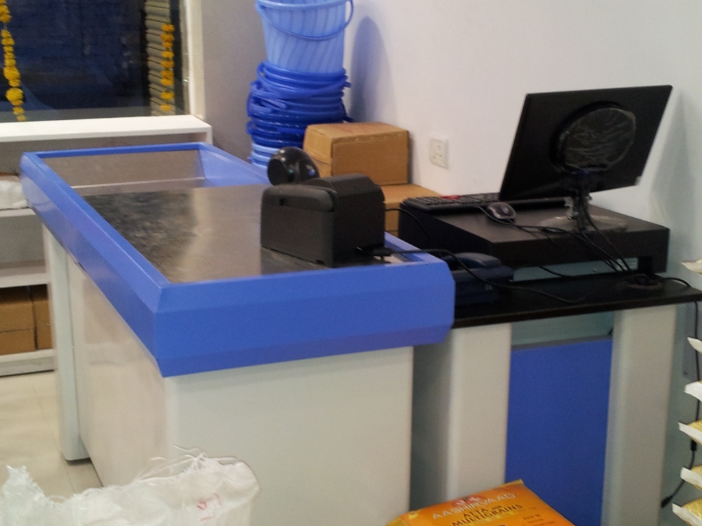 Billing counter storage racks
